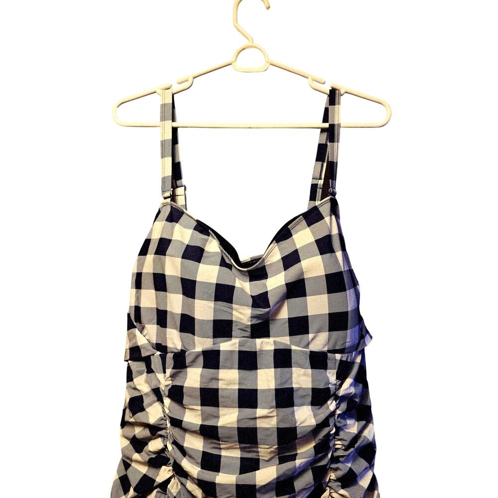 Torrid Gingham blue plaid swim dress size 4x NWOT - Picture 5 of 7